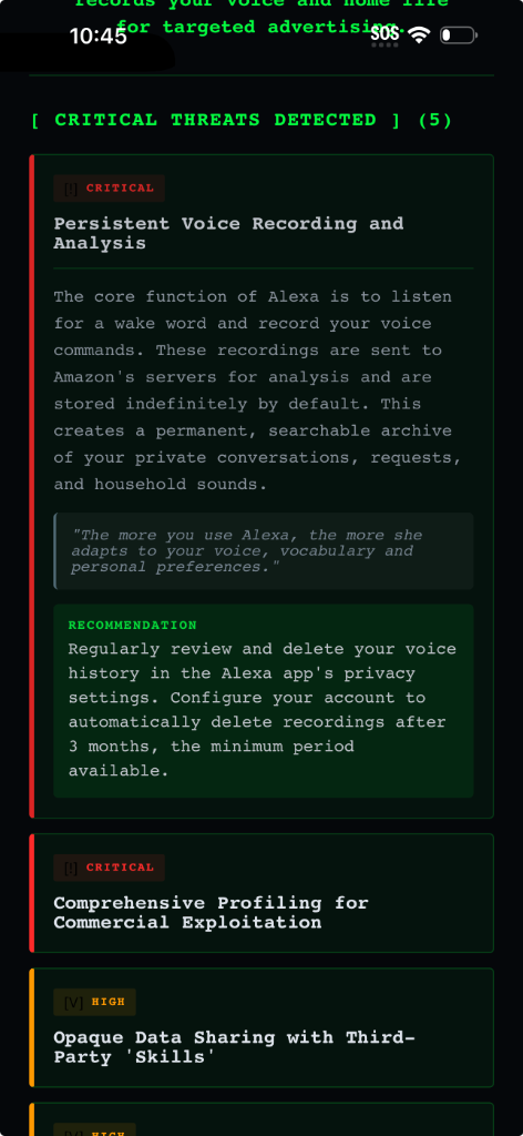 Threat Mitigation Detail